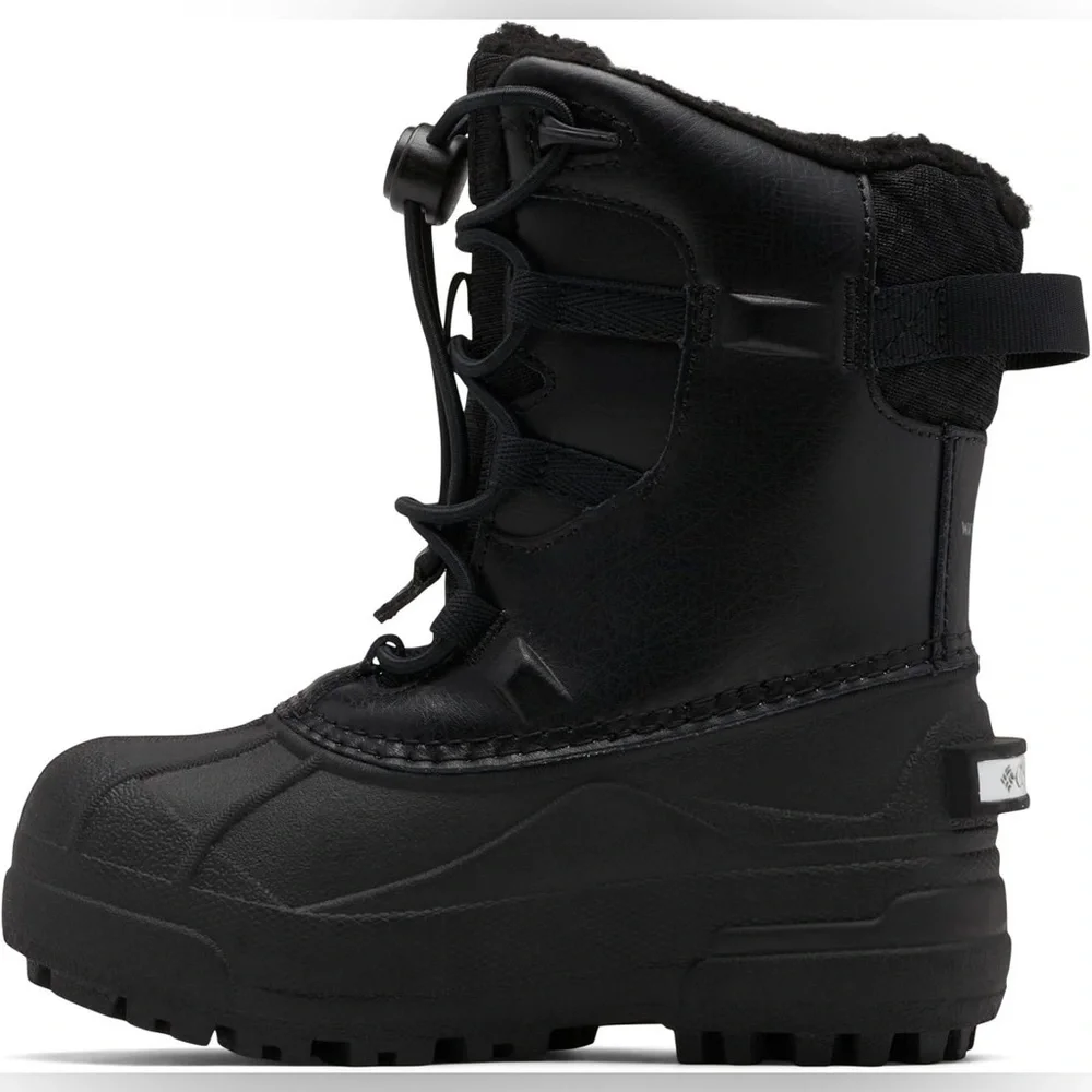 NWT Columbia Youth Bugaboot Celsius Insulated Waterproof Snow Boot, Blk/Graphite